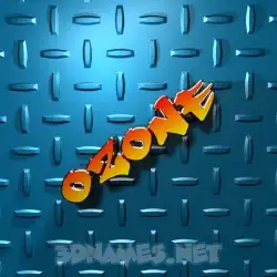 ozone in Grid Style style - 3D name wallpaper