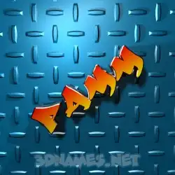 pamm in Grid Style style - 3D name wallpaper