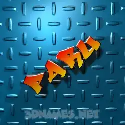 paru in Grid Style style - 3D name wallpaper