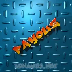 payouz in Grid Style style - 3D name wallpaper