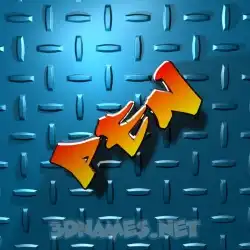 pen in Grid Style style - 3D name wallpaper