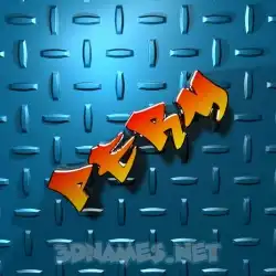 perm in Grid Style style - 3D name wallpaper