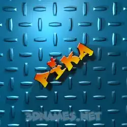 pika in Grid Style style - 3D name wallpaper