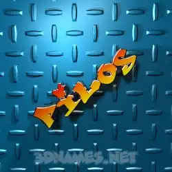 pilos in Grid Style style - 3D name wallpaper