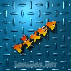 pixed in Grid Style style - 3D name wallpaper
