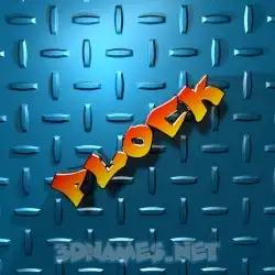 plock in Grid Style style - 3D name wallpaper