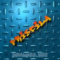 priscila in Grid Style style - 3D name wallpaper