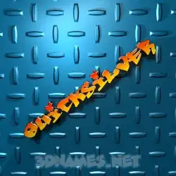 quicksilver in Grid Style style - 3D name wallpaper