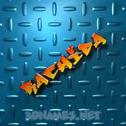 rachida in Grid Style style - 3D name wallpaper
