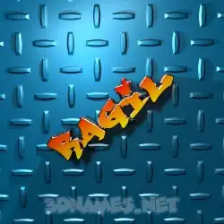 ragil in Grid Style style - 3D name wallpaper