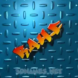 rahf in Grid Style style - 3D name wallpaper