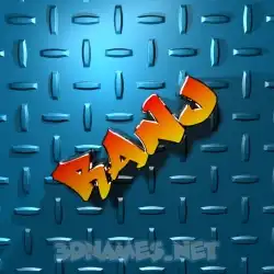 ranj in Grid Style style - 3D name wallpaper