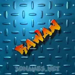 rawan in Grid Style style - 3D name wallpaper
