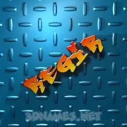 regir in Grid Style style - 3D name wallpaper