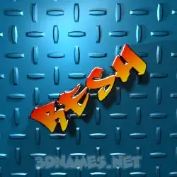 resh in Grid Style style - 3D name wallpaper