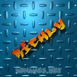 richly in Grid Style style - 3D name wallpaper