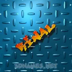 rinal in Grid Style style - 3D name wallpaper