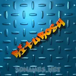 riturosh in Grid Style style - 3D name wallpaper