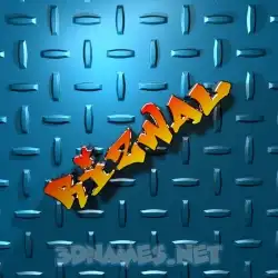 rizwal in Grid Style style - 3D name wallpaper