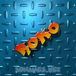 roko in Grid Style style - 3D name wallpaper