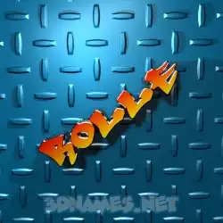 rolle in Grid Style style - 3D name wallpaper
