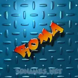 roma in Grid Style style - 3D name wallpaper