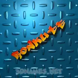 ronkute in Grid Style style - 3D name wallpaper