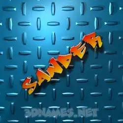 sander in Grid Style style - 3D name wallpaper