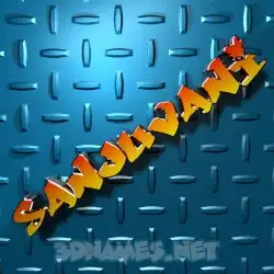 sanjuvani in Grid Style style - 3D name wallpaper