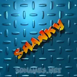 shanky in Grid Style style - 3D name wallpaper