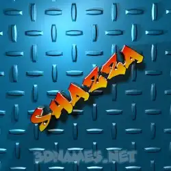 shazza in Grid Style style - 3D name wallpaper