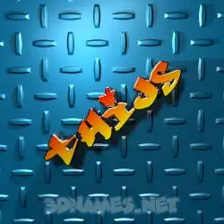 thijs in Grid Style style - 3D name wallpaper
