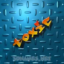 toxic in Grid Style style - 3D name wallpaper