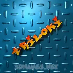 triloki in Grid Style style - 3D name wallpaper