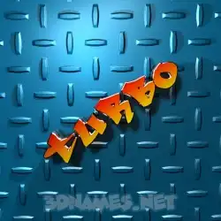 turbo in Grid Style style - 3D name wallpaper