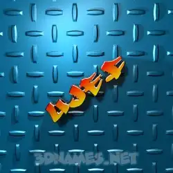 ujef in Grid Style style - 3D name wallpaper