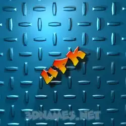 upk in Grid Style style - 3D name wallpaper
