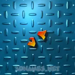 v p in Grid Style style - 3D name wallpaper