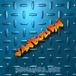 vanbourn in Grid Style style - 3D name wallpaper