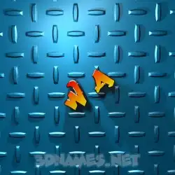 w a in Grid Style style - 3D name wallpaper