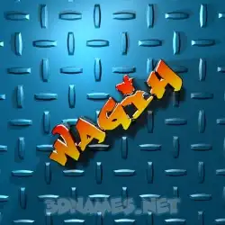 wagih in Grid Style style - 3D name wallpaper