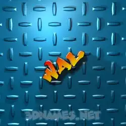 wal in Grid Style style - 3D name wallpaper