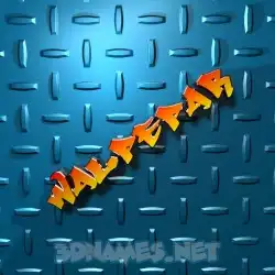 walpepar in Grid Style style - 3D name wallpaper