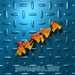 werda in Grid Style style - 3D name wallpaper
