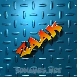 zaak in Grid Style style - 3D name wallpaper
