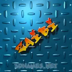zaibi in Grid Style style - 3D name wallpaper