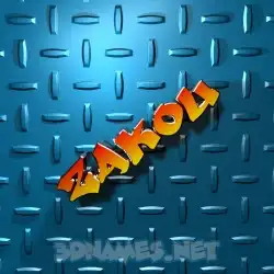 zakou in Grid Style style - 3D name wallpaper