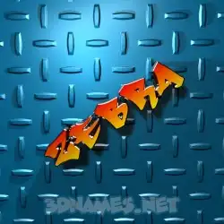 zebra in Grid Style style - 3D name wallpaper