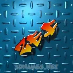 zef in Grid Style style - 3D name wallpaper