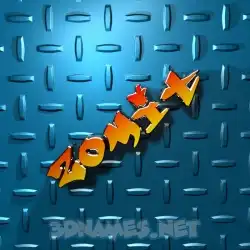 zomit in Grid Style style - 3D name wallpaper